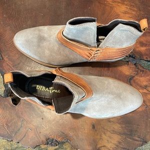 DIBA.true ankle Boots. Gray suede/medium brown accentsWorn once in  house. 9.5M